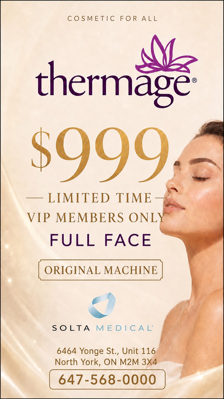 Thermage full-face promotion for $999