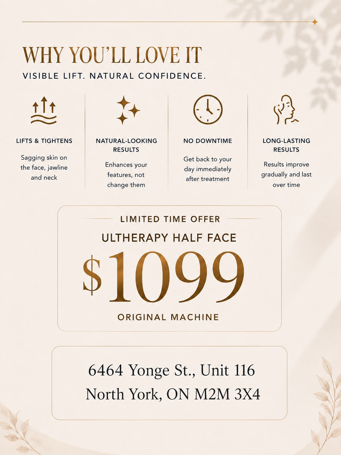 Ultherapy half-face promotion for $1,099
